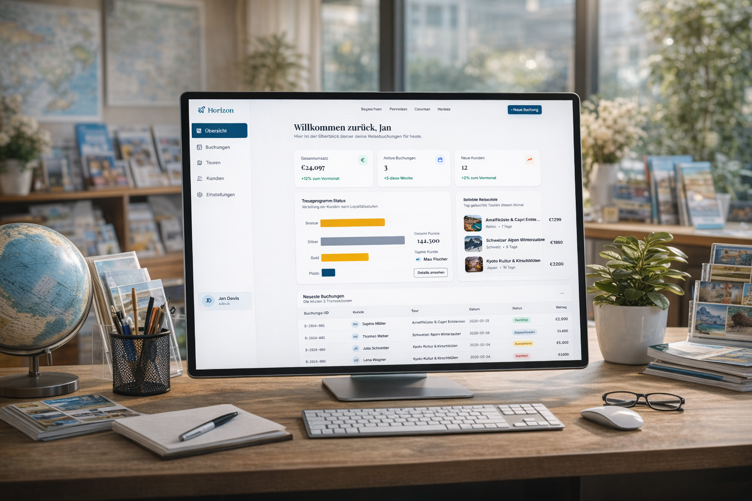 Referenz: Website für ein Reisebüro mit Busreisen