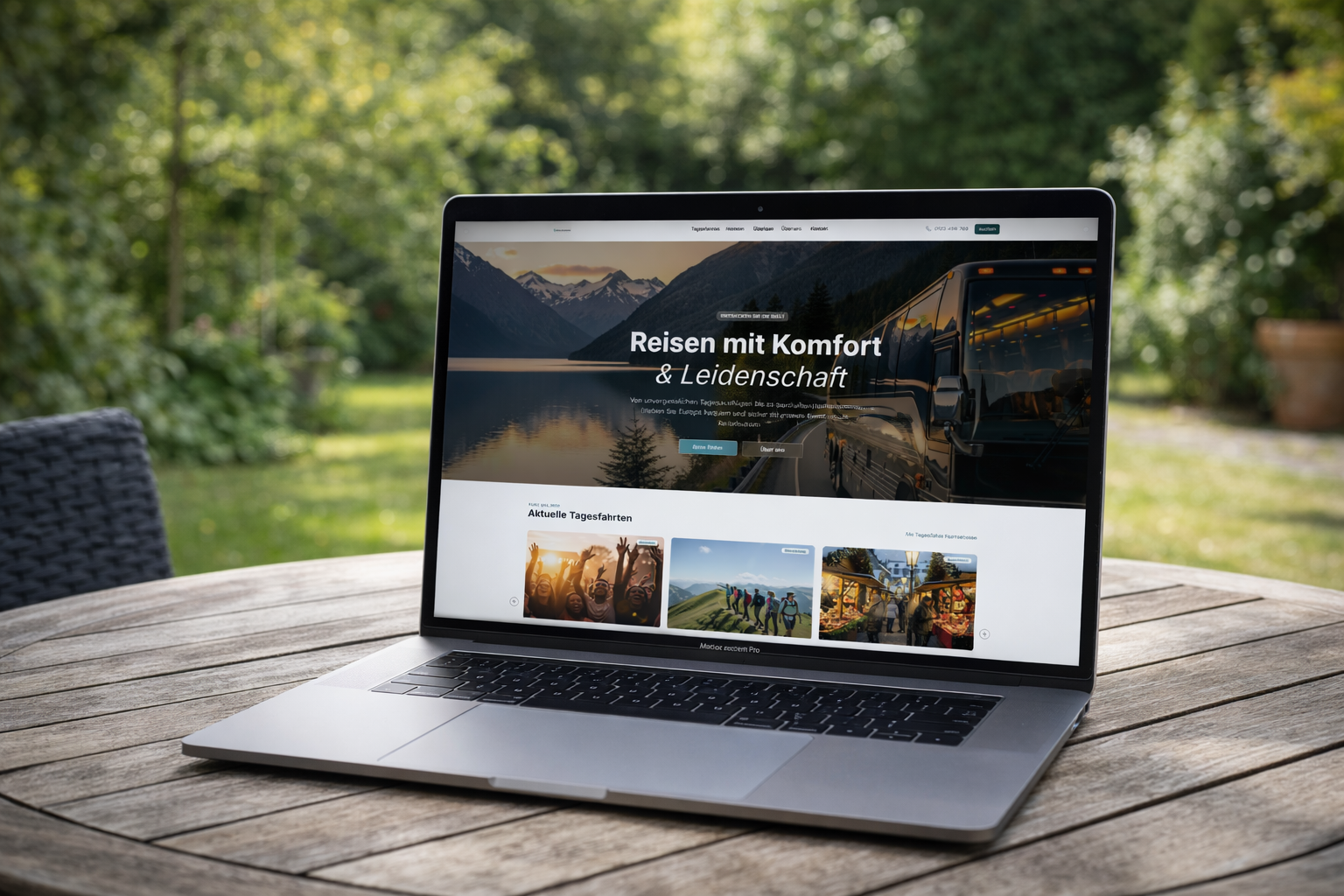 Referenz: Website für ein Reisebüro mit Busreisen